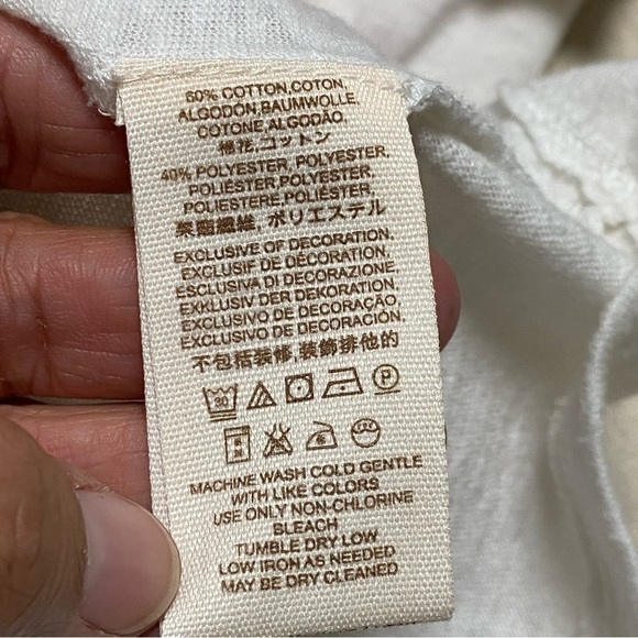 Free People Marcy Embroidered Peplum Ivory Top Size Small - Picture 12 of 13